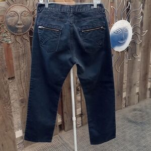 Men's faded black jeans, like no stretch size 34,30.  with zippers in the back